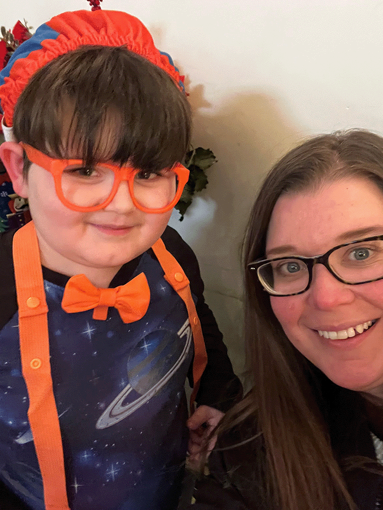 a photo of Brit Hollopeter and her nephew