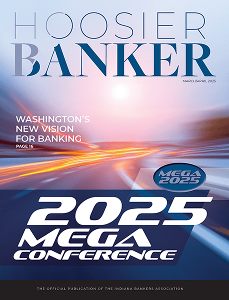 cover of the March/April 2025 issue of Hoosier Banker magazine