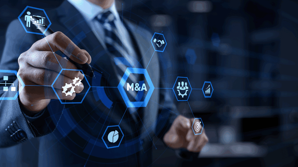 stock image depicting mergers & acquisitions