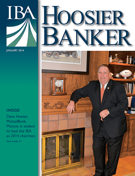 cover of the January 2014 issue of Hoosier Banker magazine