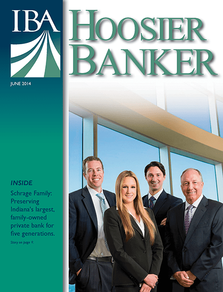 cover of the June 2014 issue of Hoosier Banker magazine
