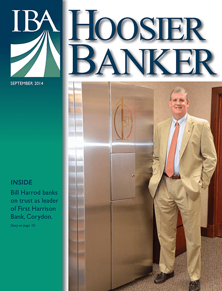 cover of the September 2014 issue of Hoosier Banker magazine