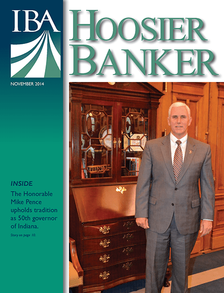 cover of the November 2014 issue of Hoosier Banker magazine