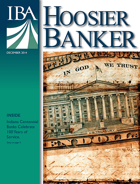 cover of the December 2014 issue of Hoosier Banker magazine