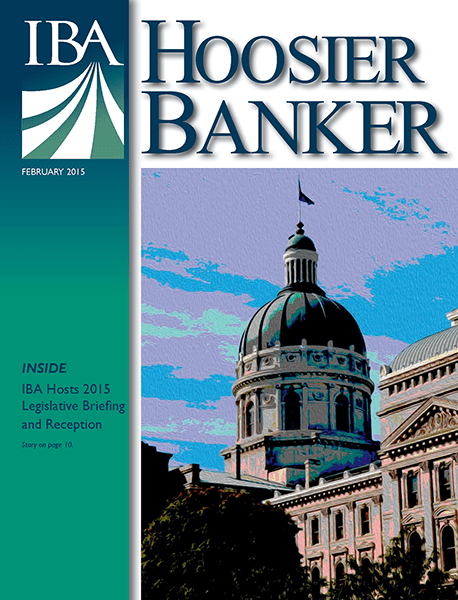 cover of the February 2015 issue of Hoosier Banker magazine