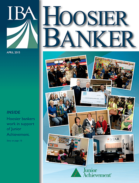 cover of the April 2015 issue of Hoosier Banker magazine