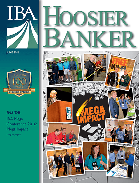 cover of the June 2016 issue of Hoosier Banker magazine