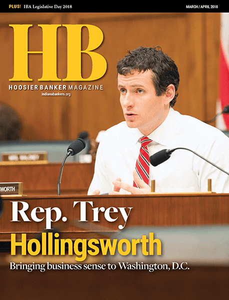 cover of the March/April 2018 issue of Hoosier Banker magazine