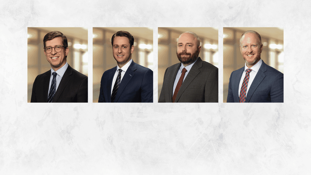 headshots of Daniel Faust, Andrew Kirtley, Paul Mackowski and Keith Mundrick