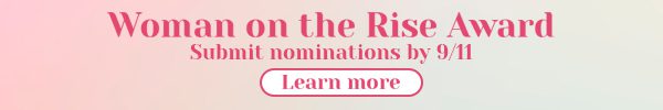 advertisement promoting IBA's Woman on the Rise Award