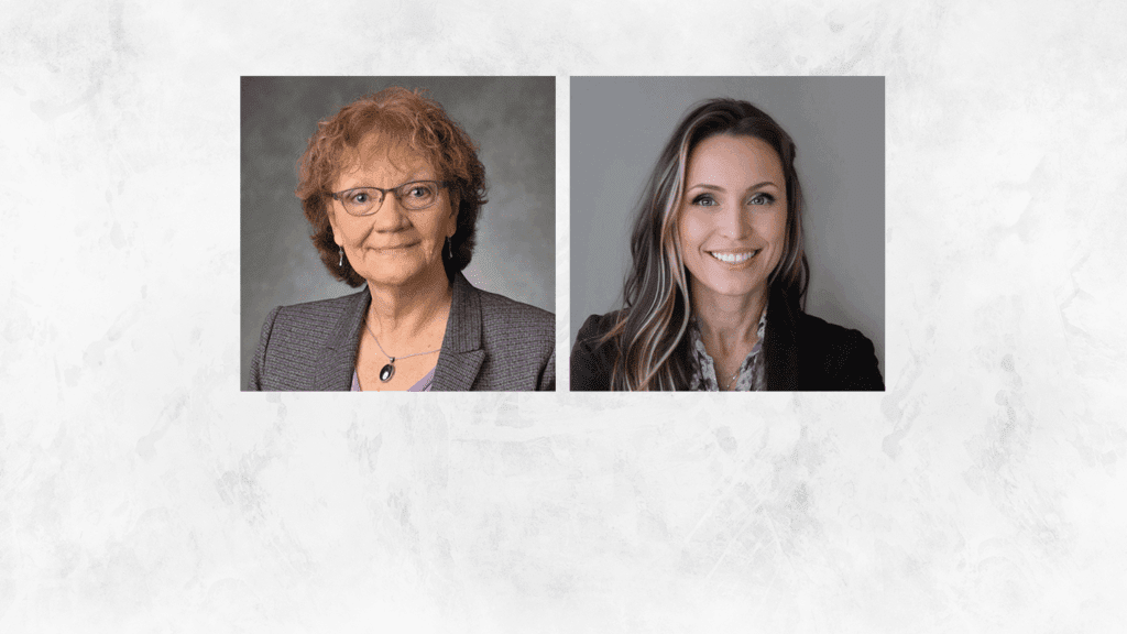 headshots of Karen Von Guten and Ellie Oehrlein