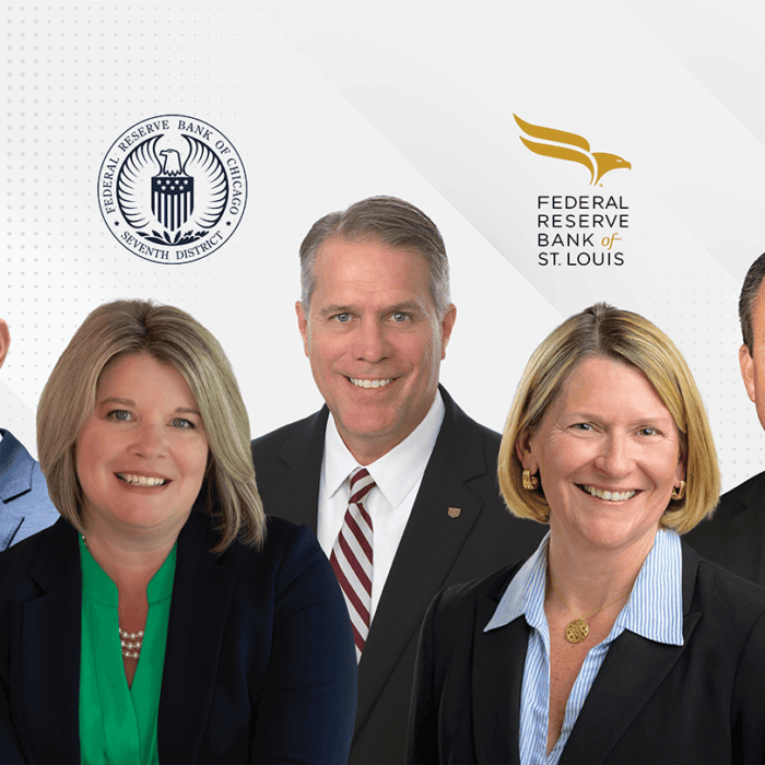 a graphic featuring headshots of five adults in business dress